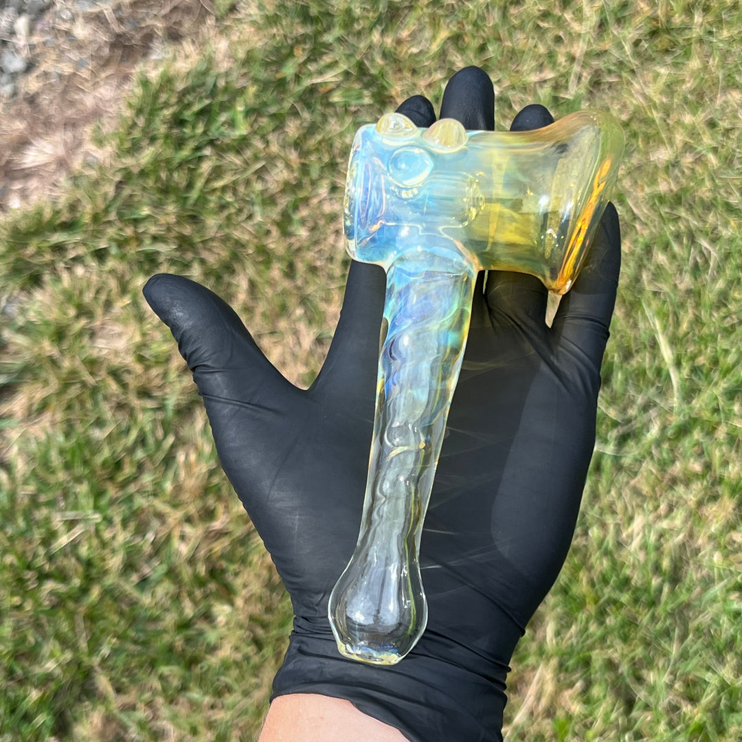 Silver Fumed Hash Hammer Glass Pipe Crondo Glassics   