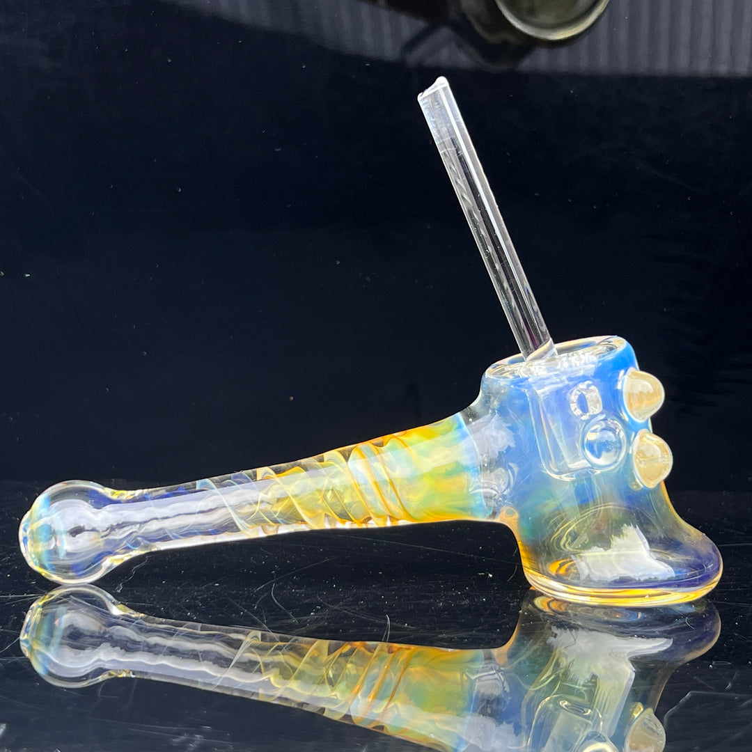 Silver Fumed Hash Hammer Glass Pipe Crondo Glassics   