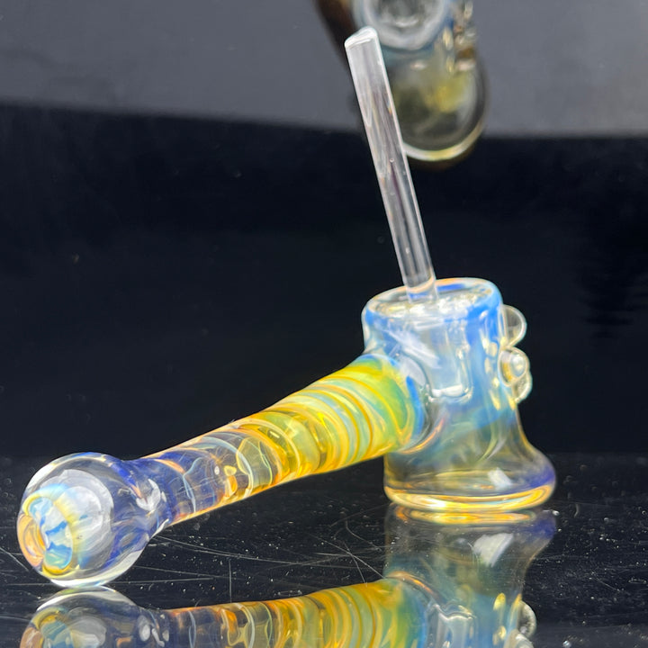 Silver Fumed Hash Hammer Glass Pipe Crondo Glassics   