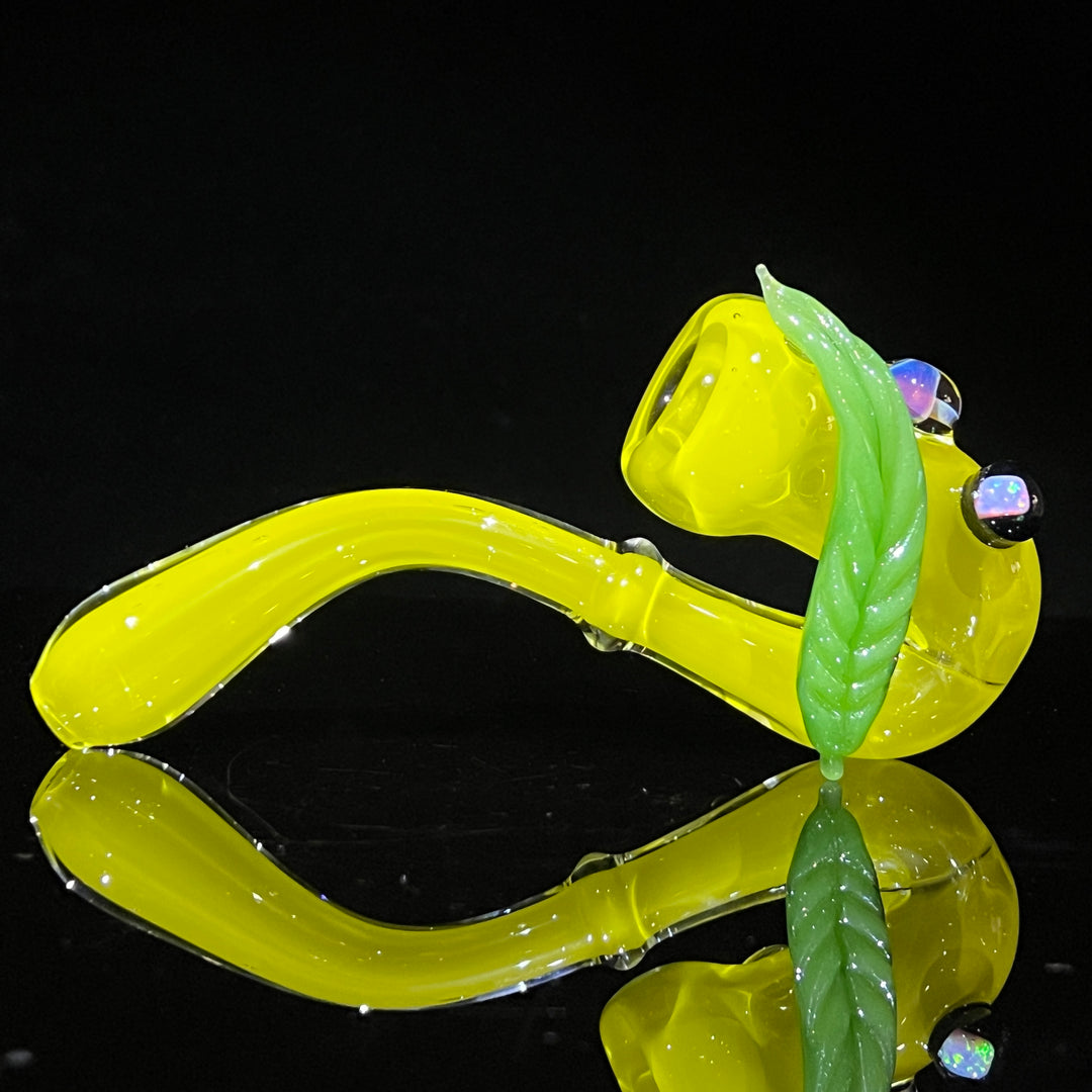 Lemon Mushroom Leaf Opal Opal Sherlock Glass Pipe Beezy Glass   