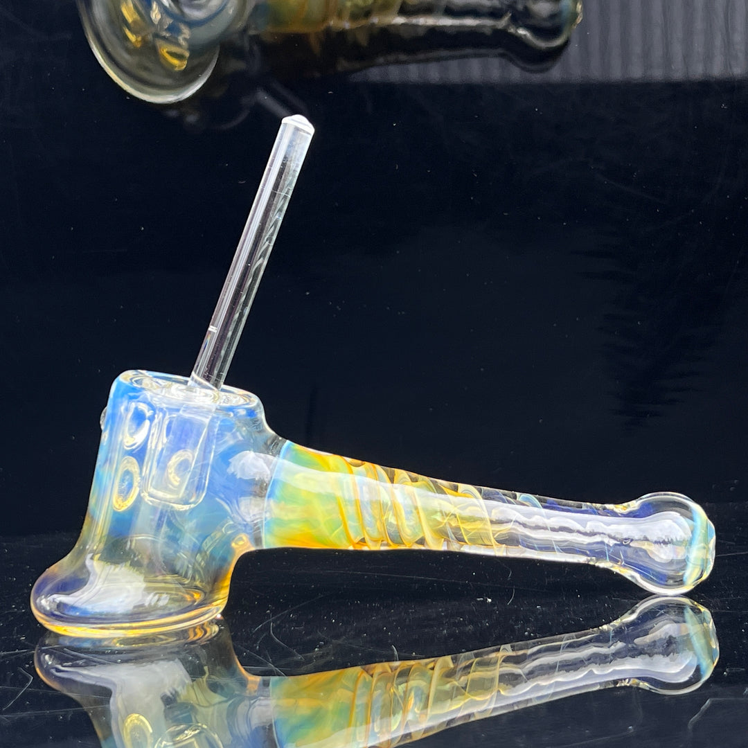 Silver Fumed Hash Hammer Glass Pipe Crondo Glassics   