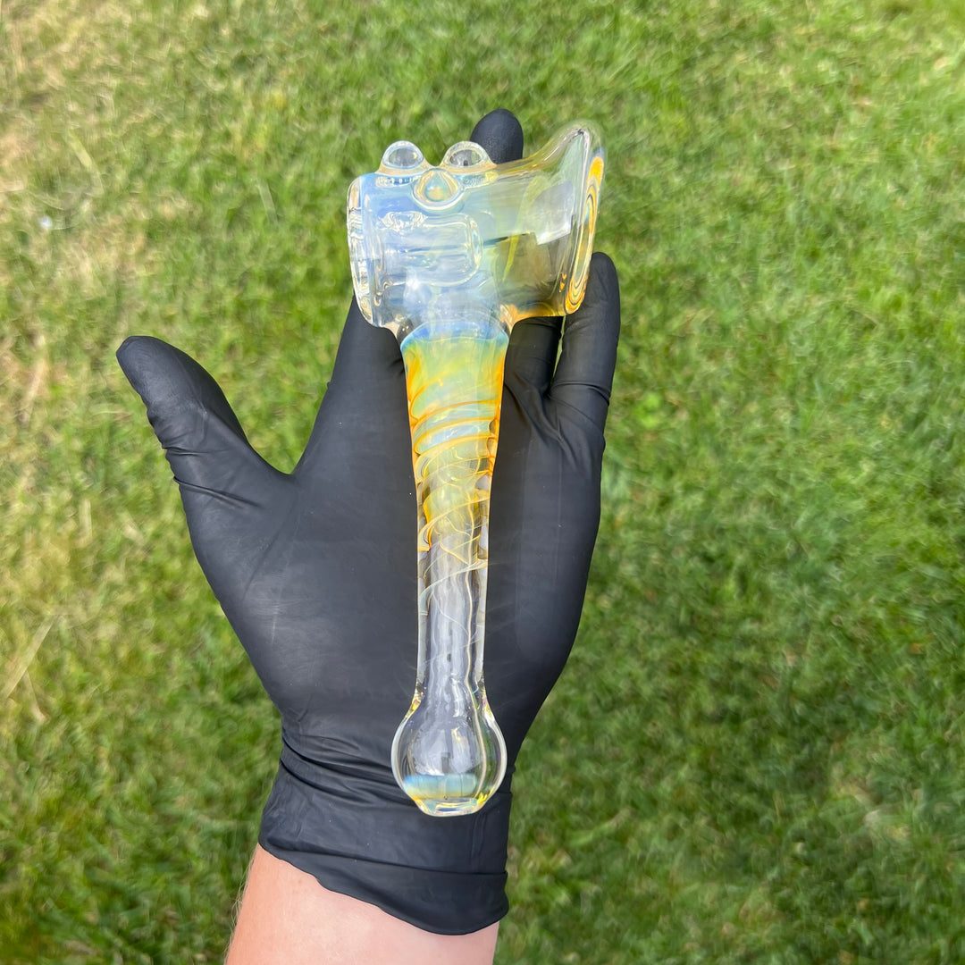 Silver Fumed Hash Hammer Glass Pipe Crondo Glassics   