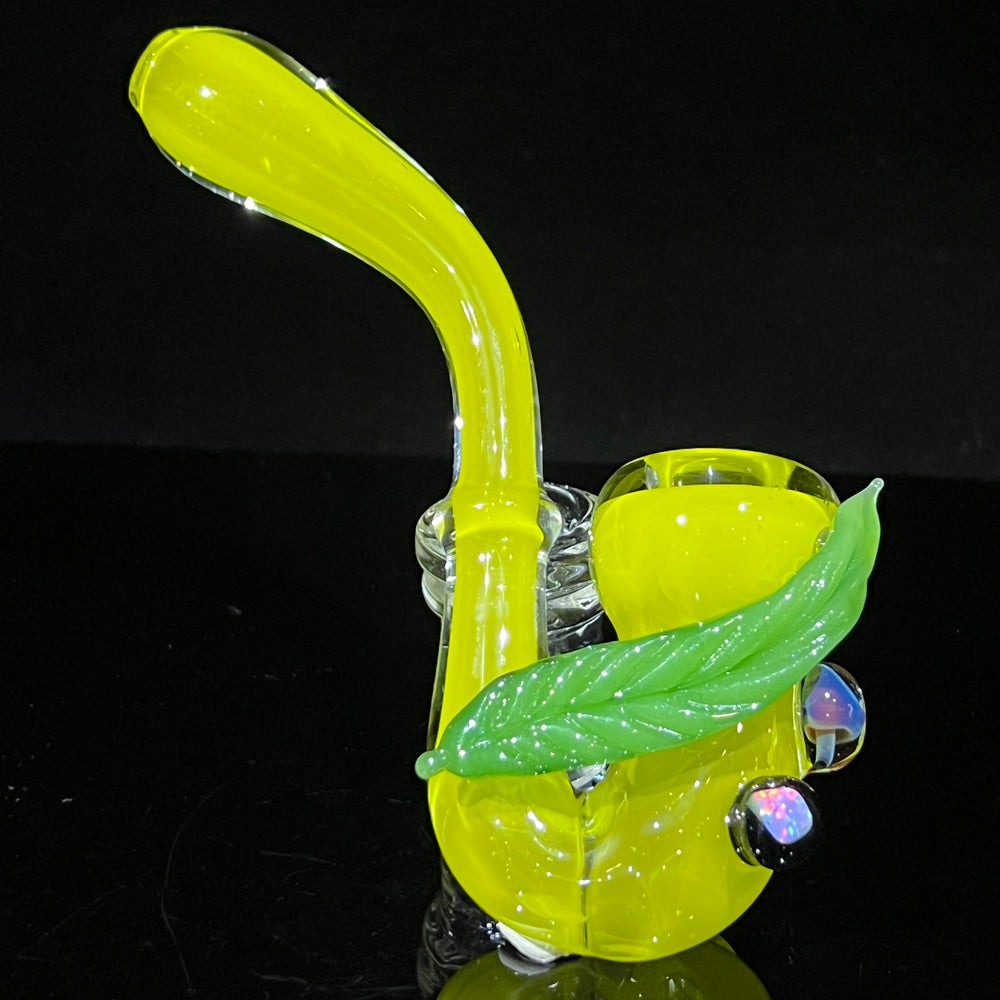 Lemon Mushroom Leaf Opal Opal Sherlock Glass Pipe Beezy Glass   