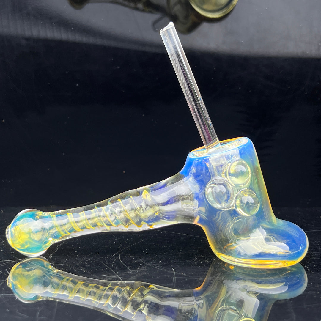 Silver Fumed Hash Hammer Glass Pipe Crondo Glassics   