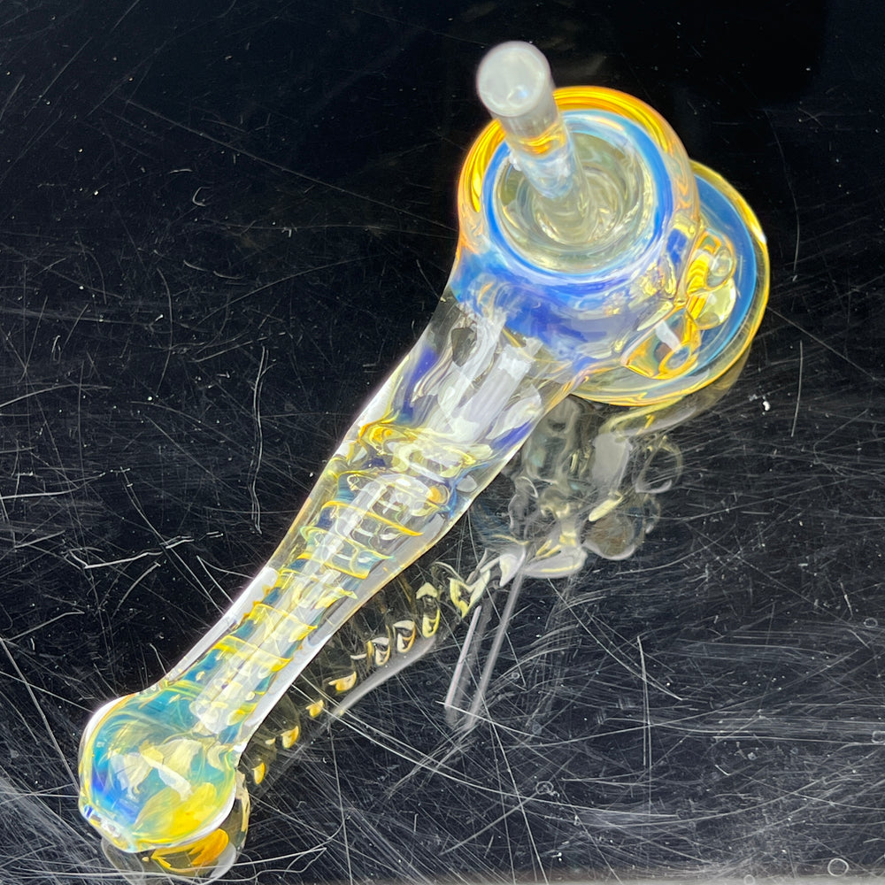 Silver Fumed Hash Hammer Glass Pipe Crondo Glassics   