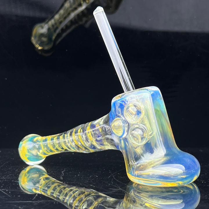 Silver Fumed Hash Hammer Glass Pipe Crondo Glassics   