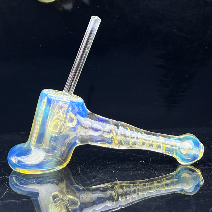 Silver Fumed Hash Hammer Glass Pipe Crondo Glassics   