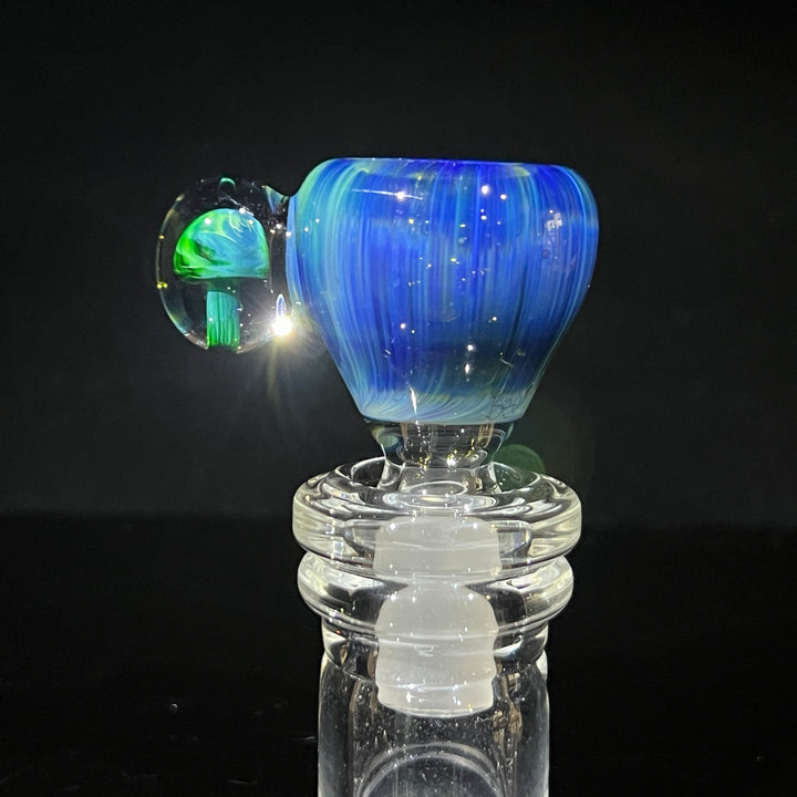 14mm Deep Ocean Mushroom PullSlide Accessory Beezy Glass   