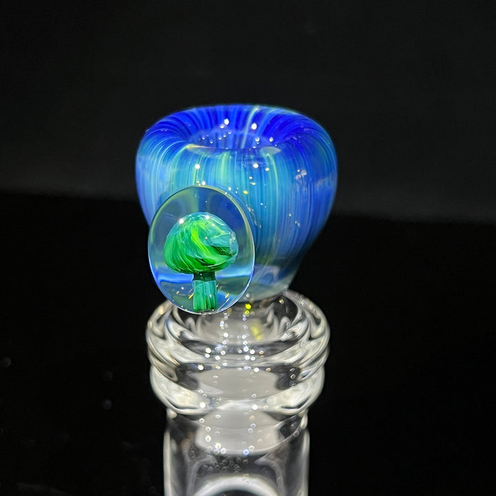 14mm Deep Ocean Mushroom PullSlide Accessory Beezy Glass   