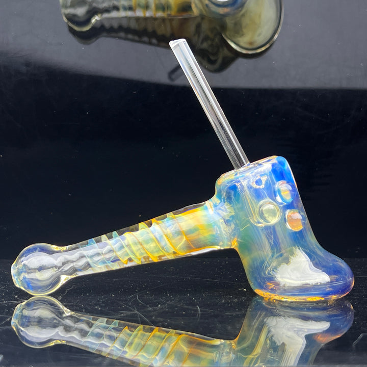 Silver Fumed Hash Hammer Glass Pipe Crondo Glassics   