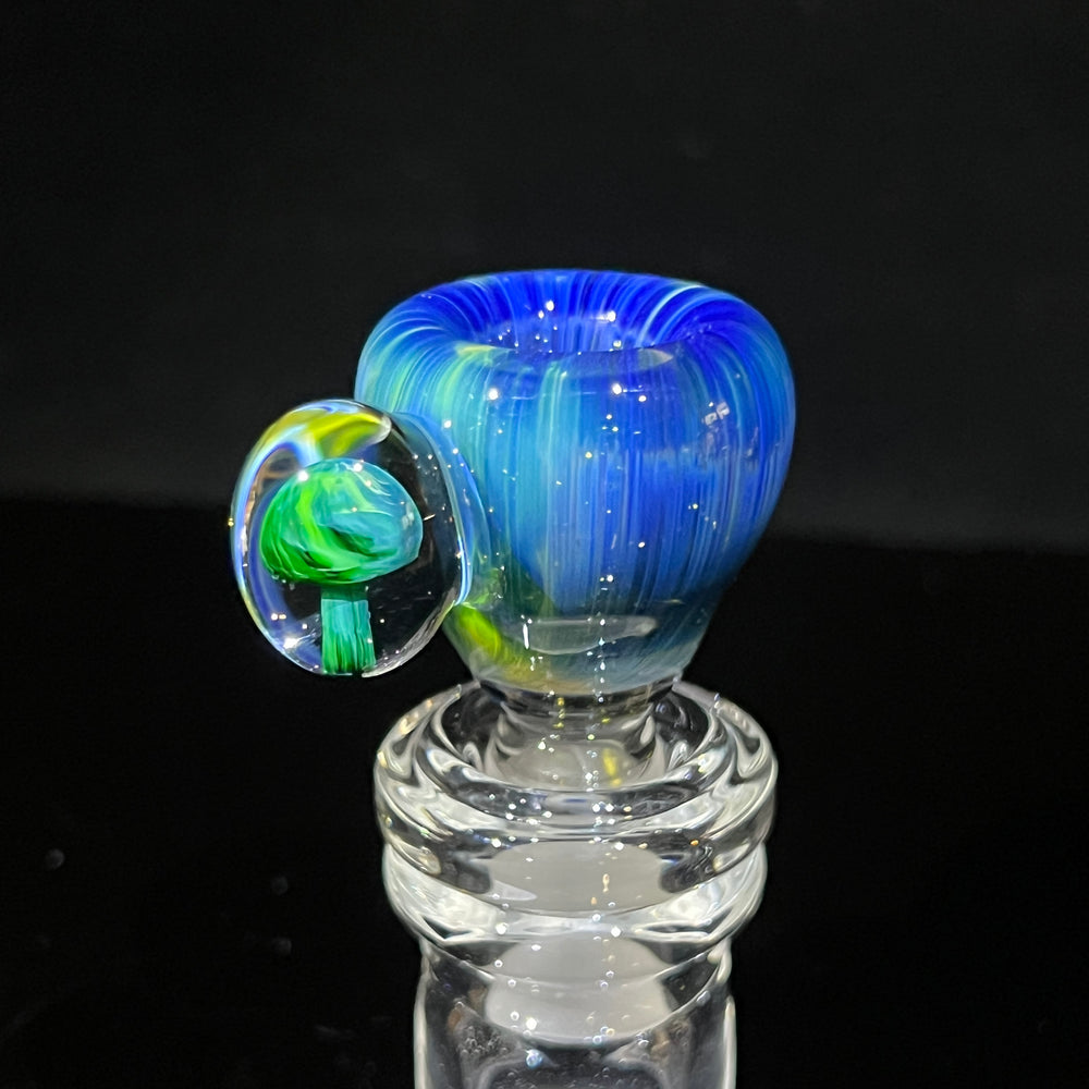 14mm Deep Ocean Mushroom PullSlide Accessory Beezy Glass   