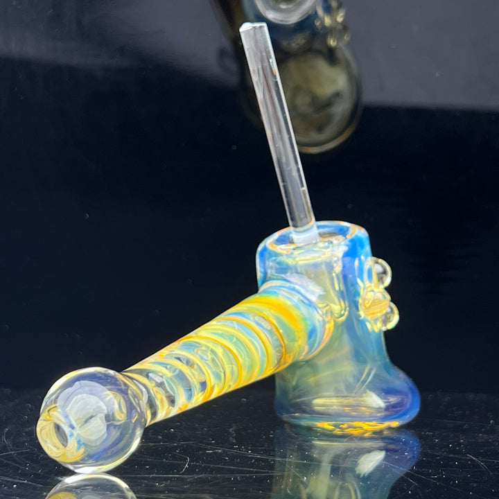 Silver Fumed Hash Hammer Glass Pipe Crondo Glassics   