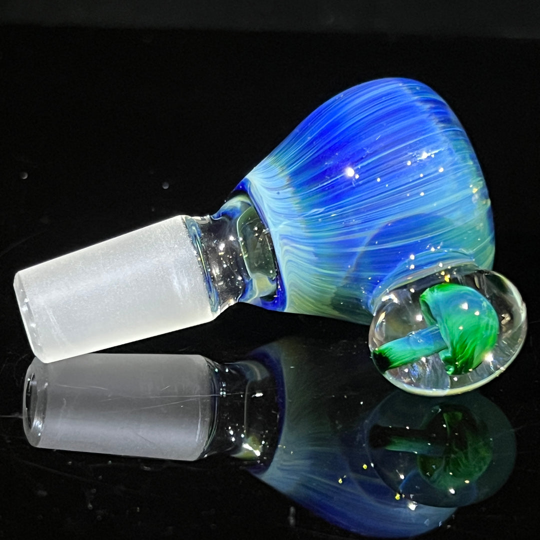 14mm Deep Ocean Mushroom PullSlide Accessory Beezy Glass   