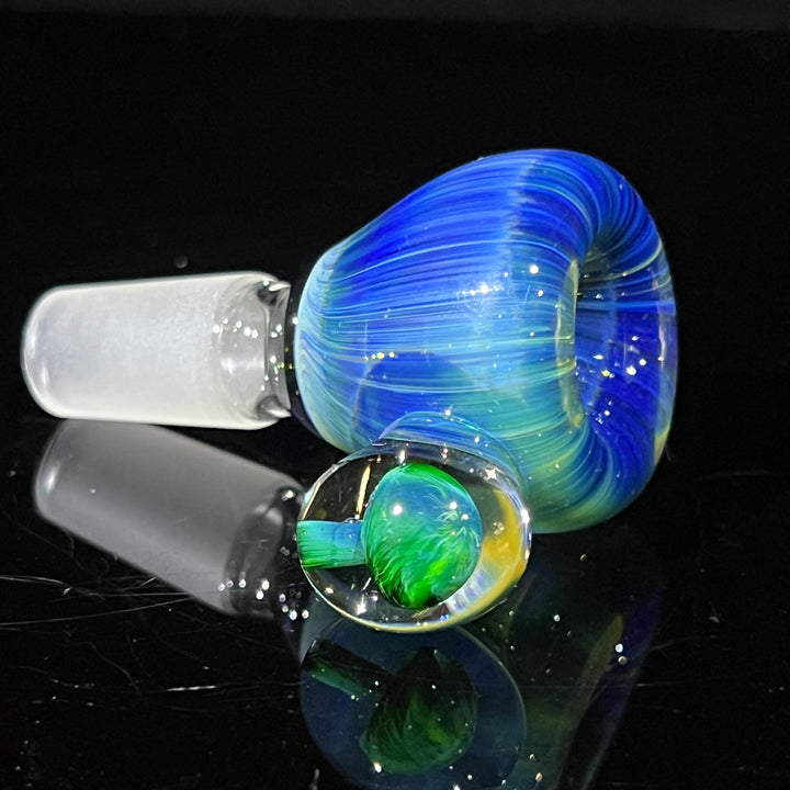 14mm Deep Ocean Mushroom PullSlide Accessory Beezy Glass   