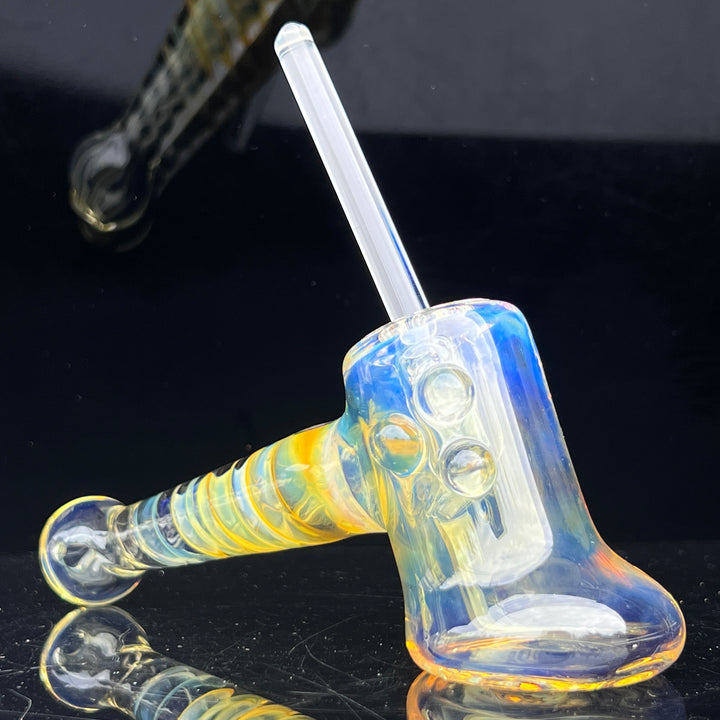 Silver Fumed Hash Hammer Glass Pipe Crondo Glassics   