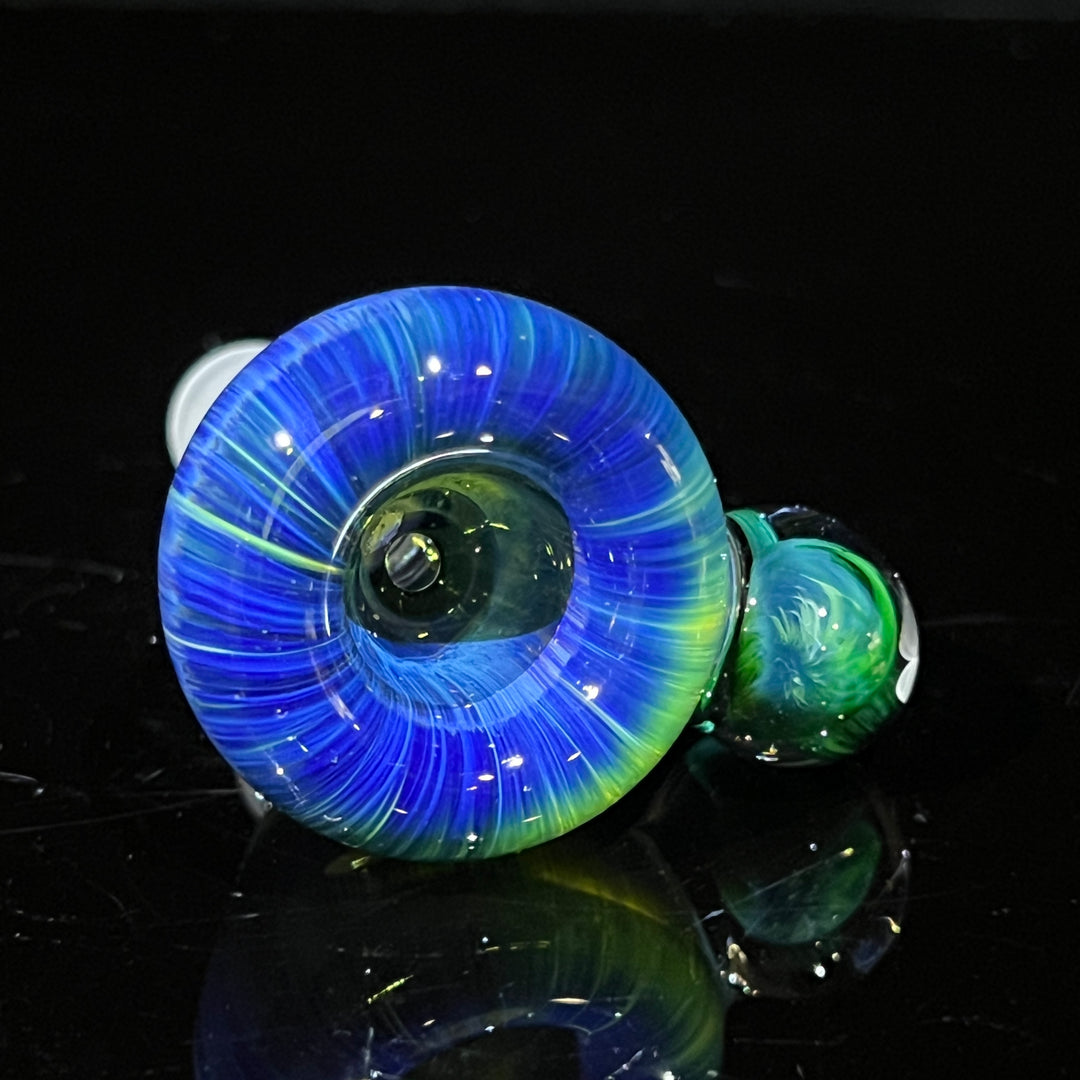 14mm Deep Ocean Mushroom PullSlide Accessory Beezy Glass   