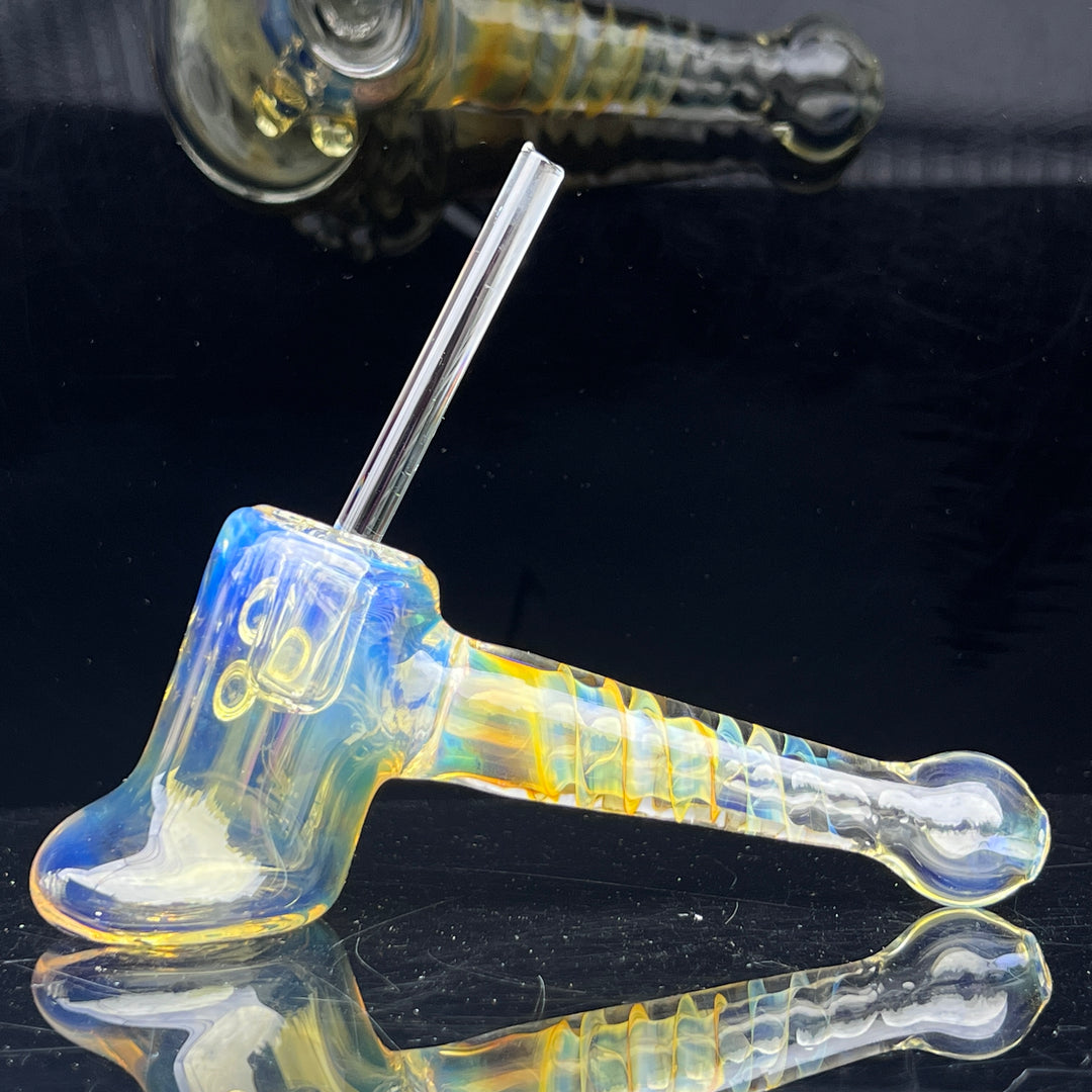 Silver Fumed Hash Hammer Glass Pipe Crondo Glassics   