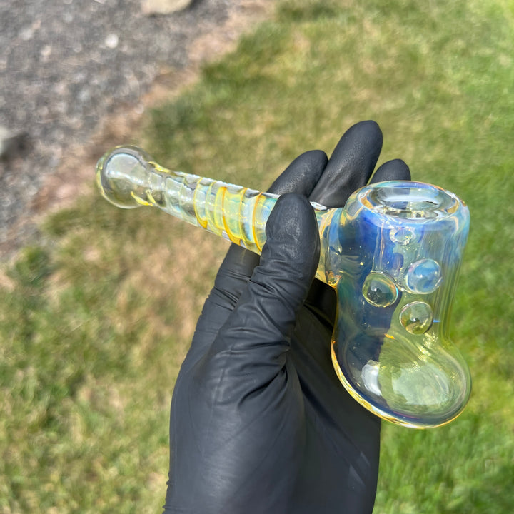 Silver Fumed Hash Hammer Glass Pipe Crondo Glassics   