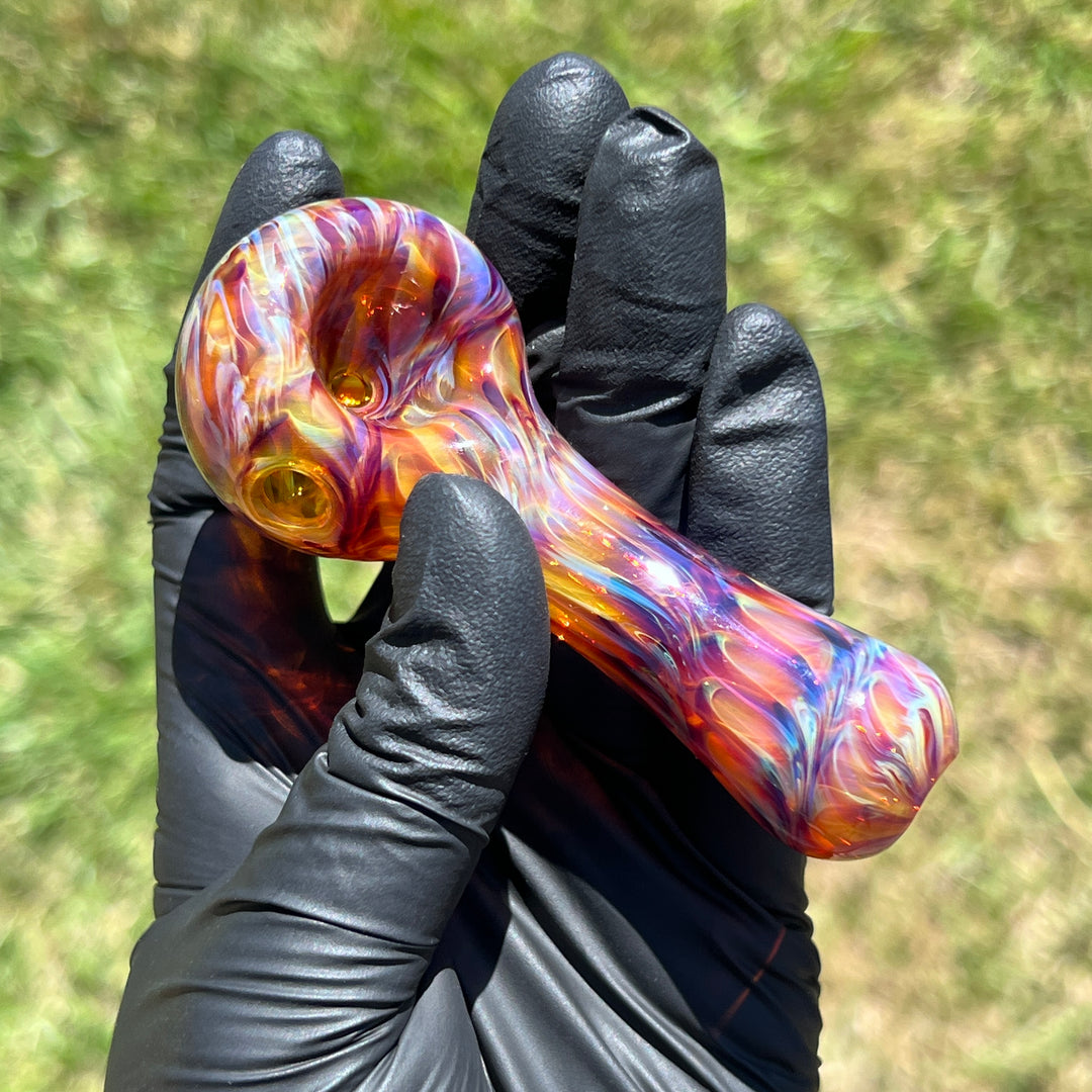 Multi-colored Purple Pipe Glass Pipe Jedi Glassworks   