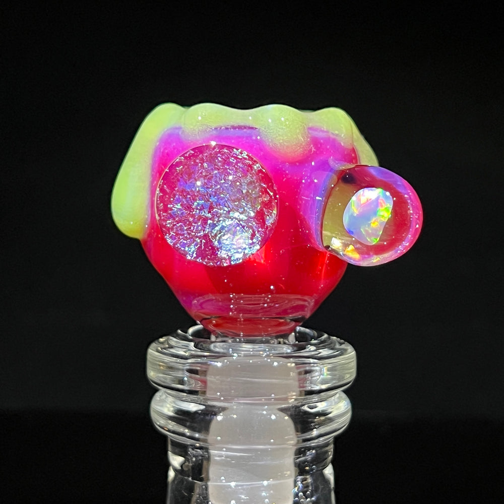 14mm Hot Pink Slime Opal PullSlide Accessory Beezy Glass   