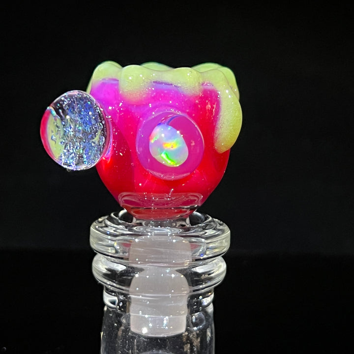 14mm Hot Pink Slime Opal PullSlide Accessory Beezy Glass   