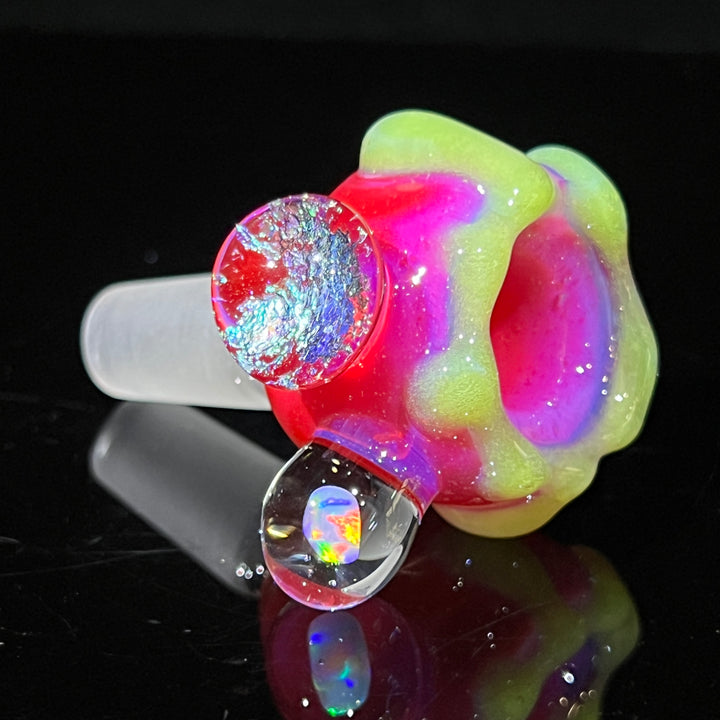 14mm Hot Pink Slime Opal PullSlide Accessory Beezy Glass   