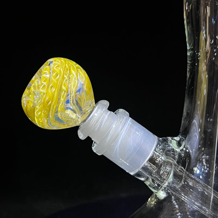 Solid Glass 12" Beaker Bong + Pullslide Combo Glass Pipe Solid Glass   