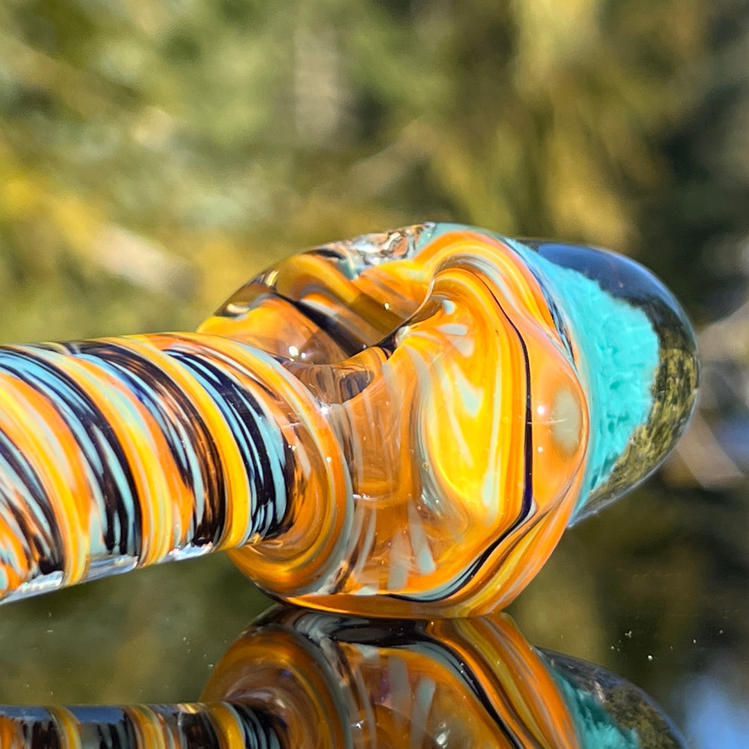 Tropical Surge Alien Brain Honeycomb Pipe Glass Pipe Plug a Nug