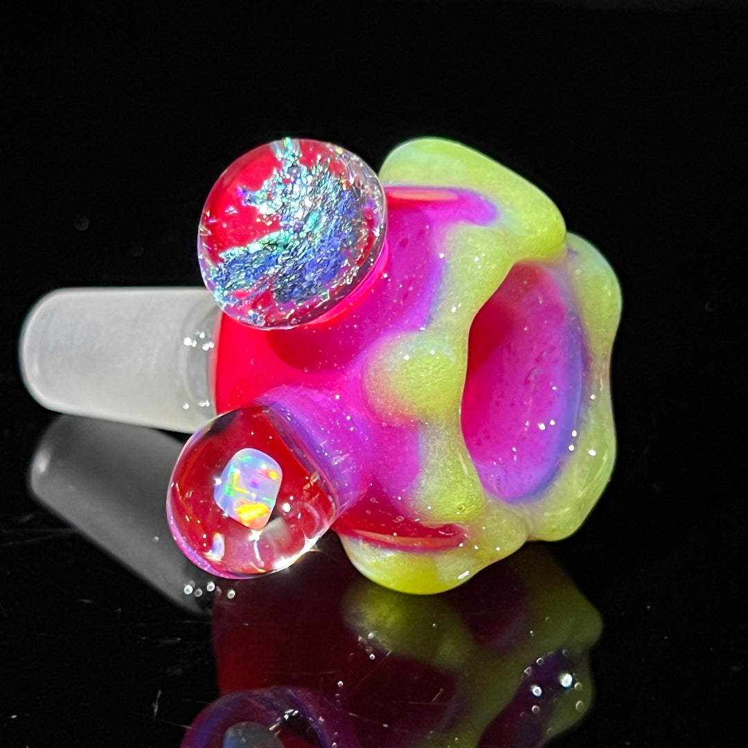 14mm Hot Pink Slime Opal PullSlide Accessory Beezy Glass   