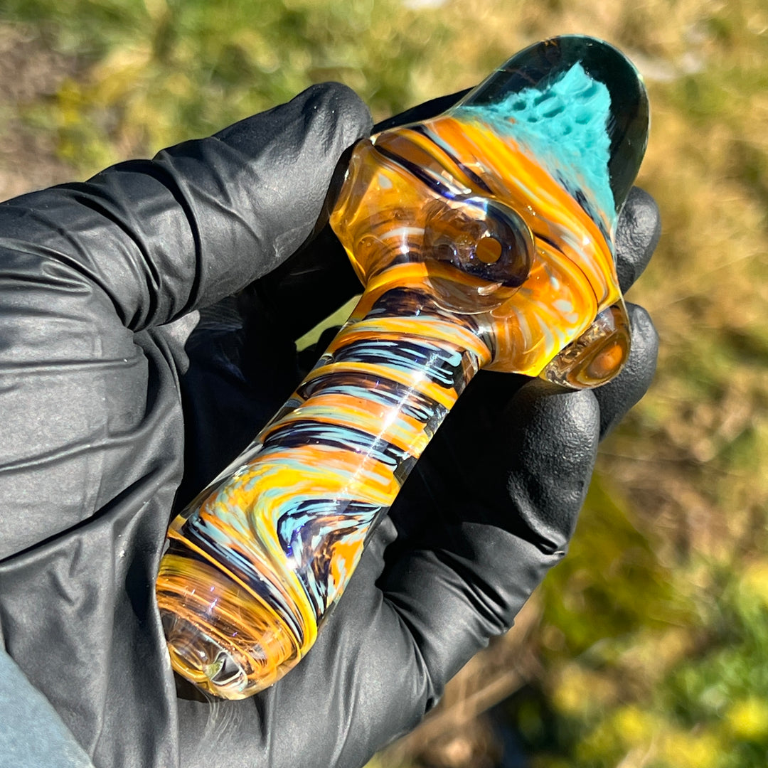 Tropical Surge Alien Brain Honeycomb Pipe Glass Pipe Plug a Nug