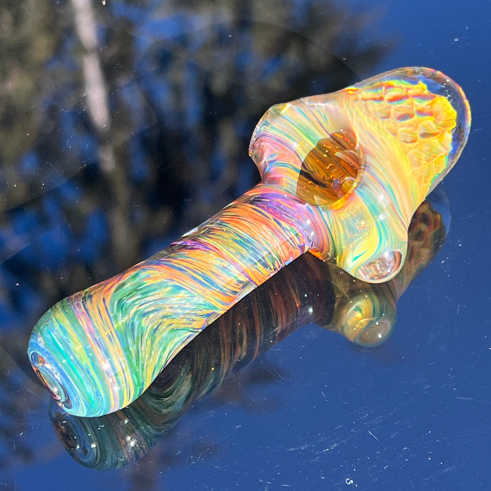 Irish Twist Alien Brain Honeycomb Pipe Glass Pipe Plug a Nug