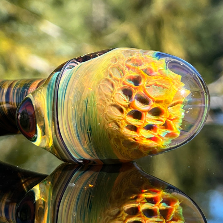 Irish Twist Alien Brain Honeycomb Pipe Glass Pipe Plug a Nug