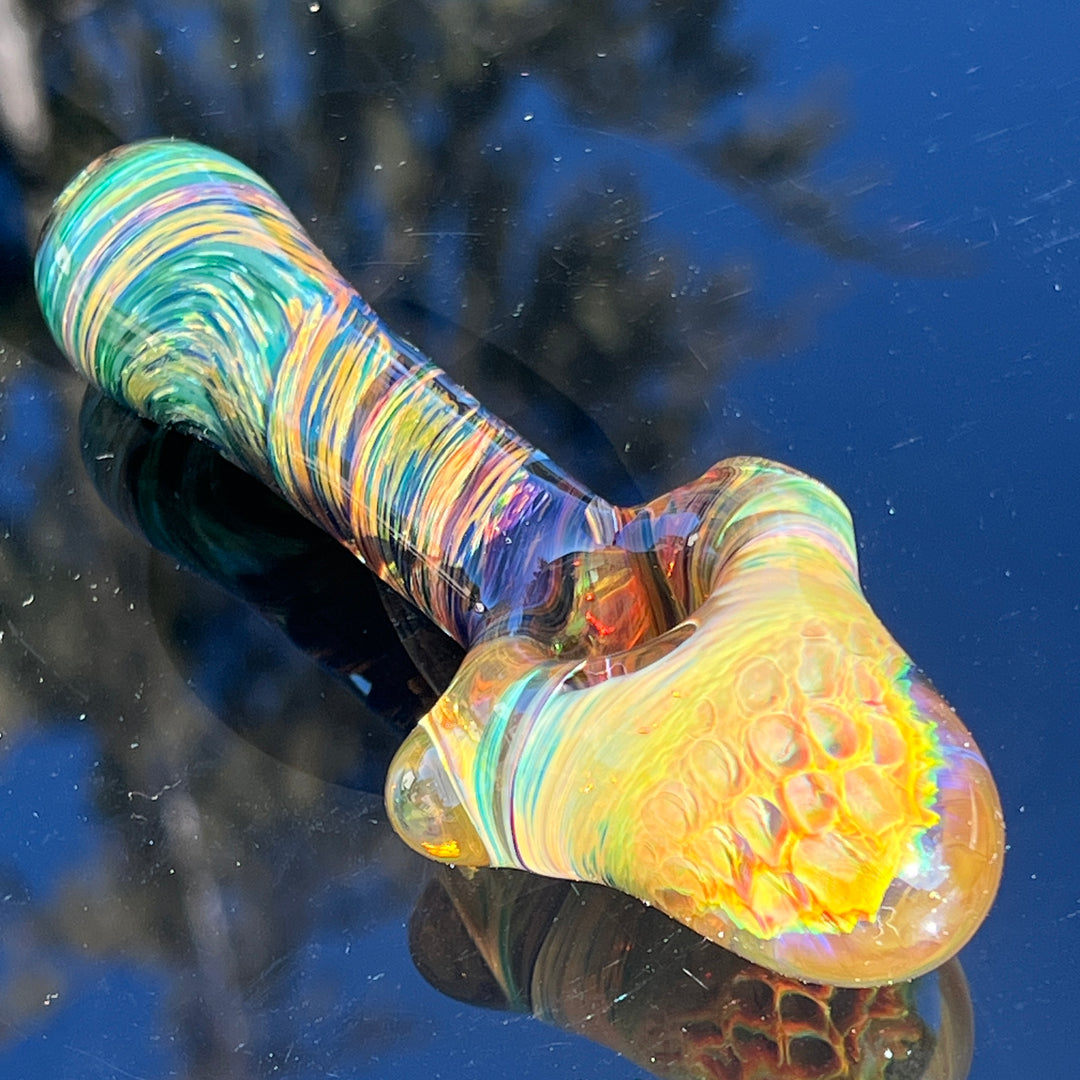 Irish Twist Alien Brain Honeycomb Pipe Glass Pipe Plug a Nug