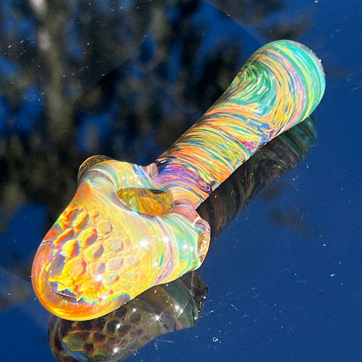 Irish Twist Alien Brain Honeycomb Pipe Glass Pipe Plug a Nug