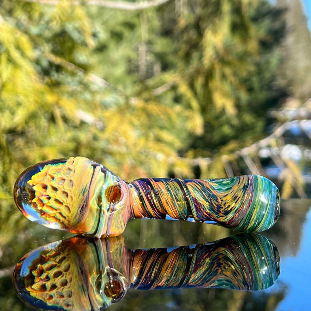 Irish Twist Alien Brain Honeycomb Pipe Glass Pipe Plug a Nug