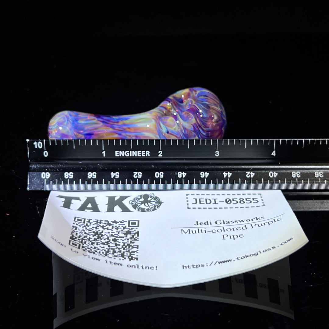 Multi-colored Purple Pipe Glass Pipe Jedi Glassworks   