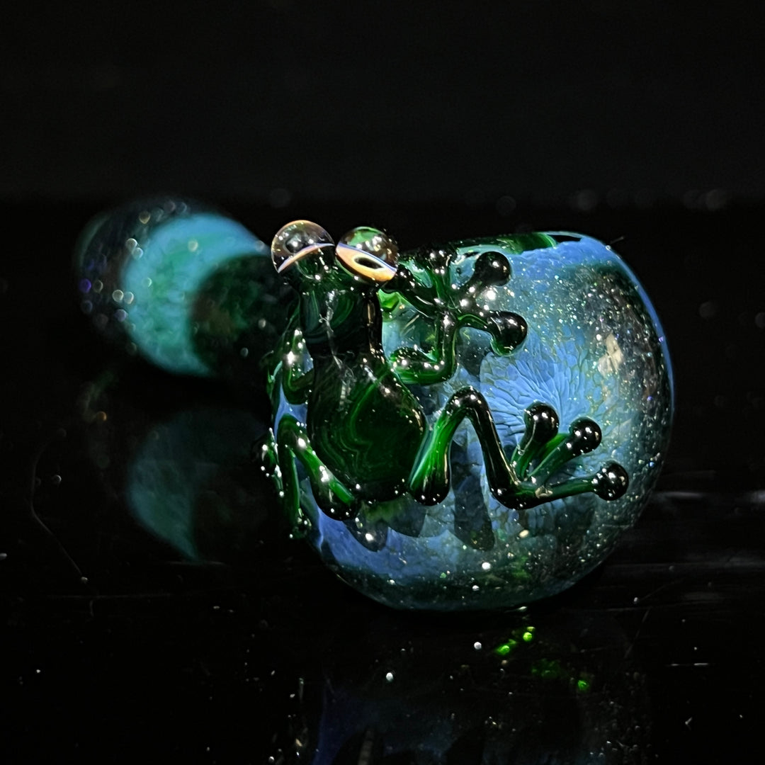 Green Frog Spoon Glass Pipe Beezy Glass   