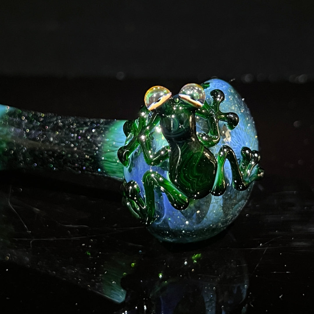 Green Frog Spoon Glass Pipe Beezy Glass   