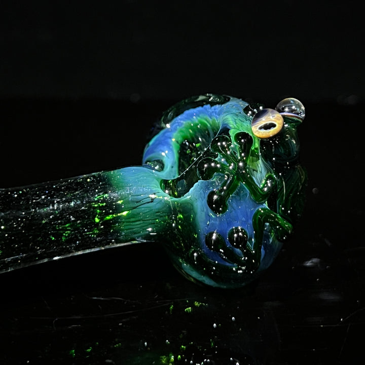 Green Frog Spoon Glass Pipe Beezy Glass   