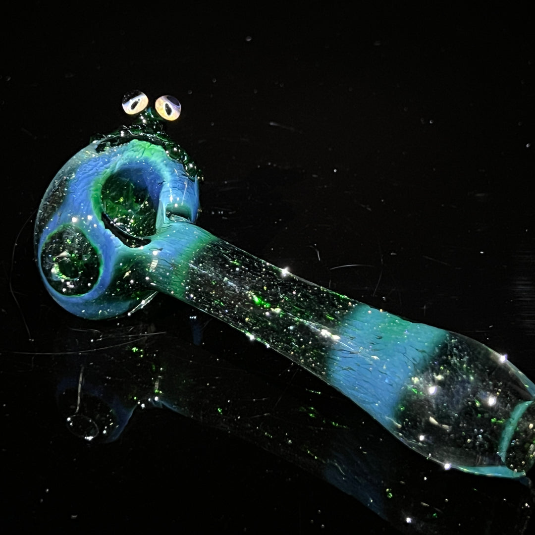 Green Frog Spoon Glass Pipe Beezy Glass   