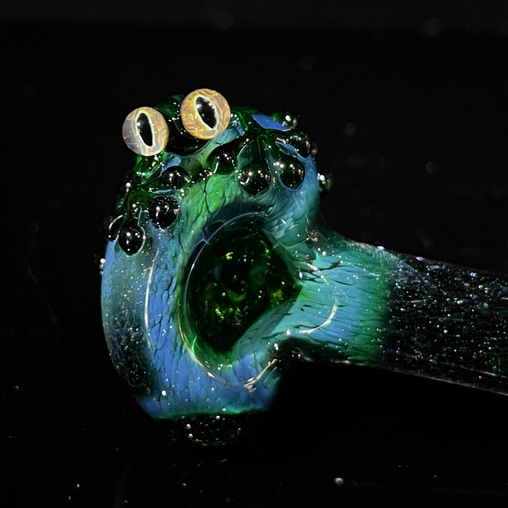 Green Frog Spoon Glass Pipe Beezy Glass   