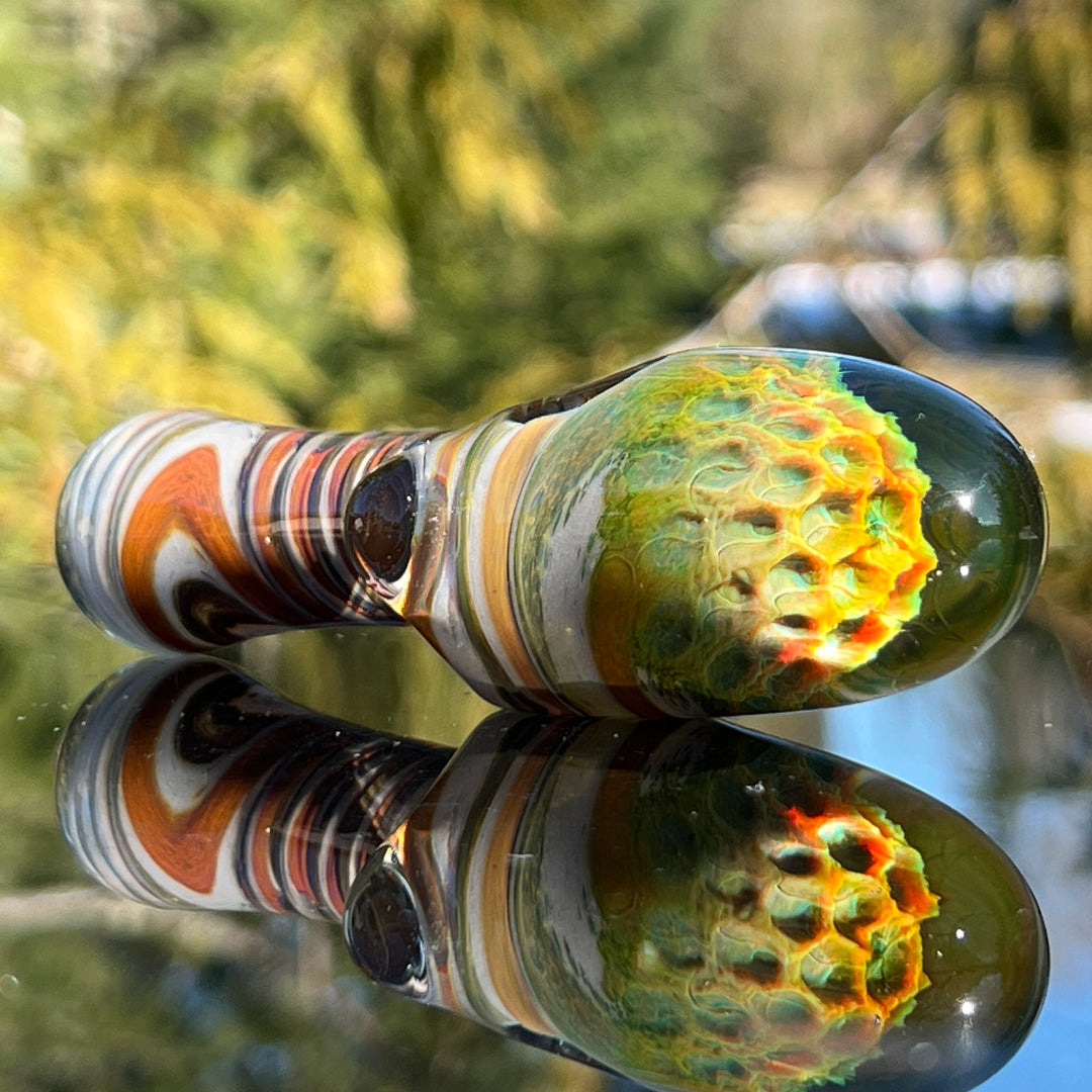 Peat Bog Alien Brain Honeycomb Pipe Glass Pipe Plug a Nug