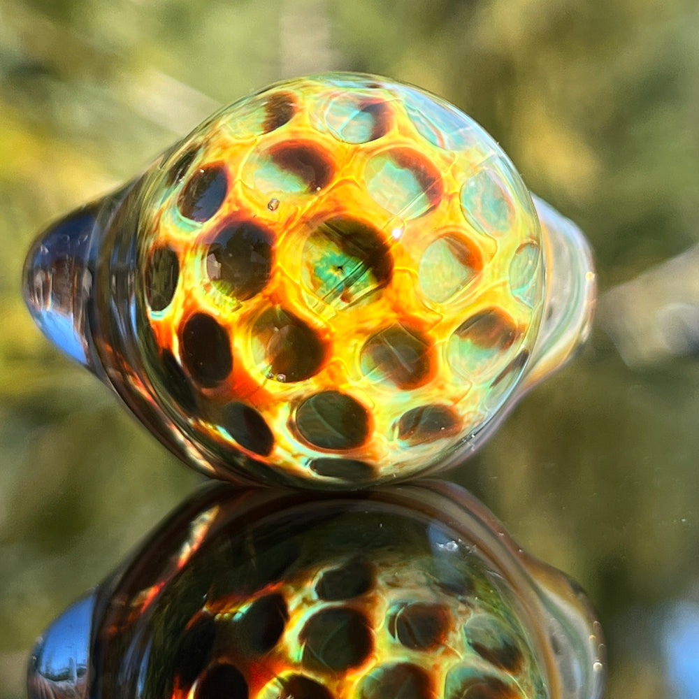 Peat Bog Alien Brain Honeycomb Pipe Glass Pipe Plug a Nug