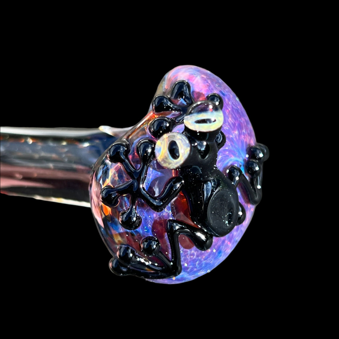 Purple Magic Frog Spoon Glass Pipe Beezy Glass   