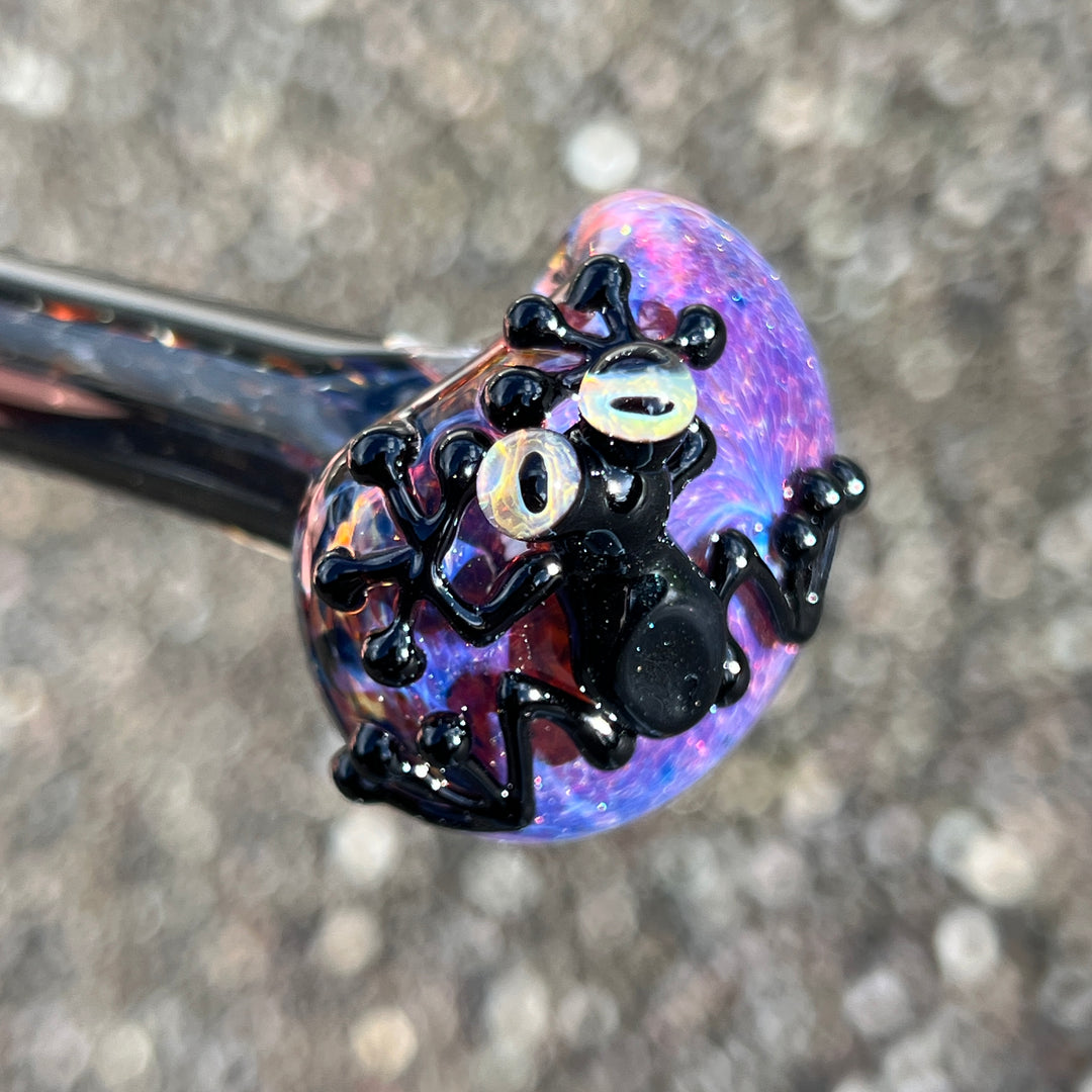 Purple Magic Frog Spoon Glass Pipe Beezy Glass   