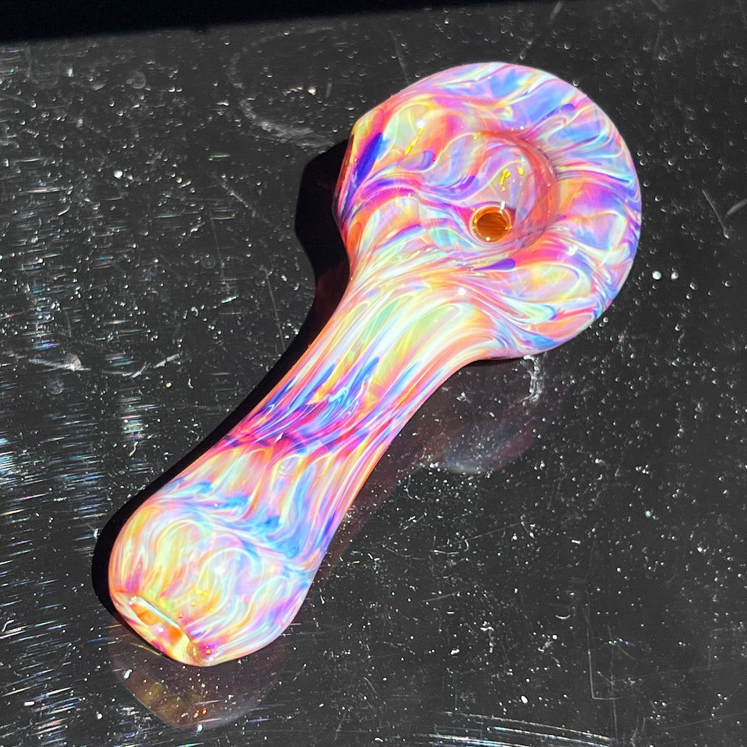 Multi-colored Purple Pipe Glass Pipe Jedi Glassworks   