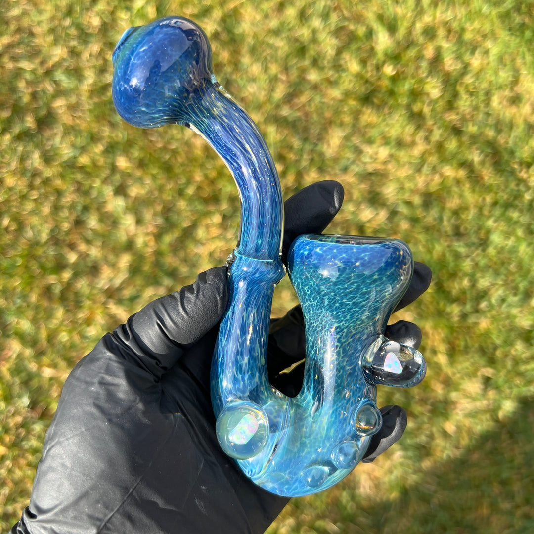 Blue Moon Opal Sherlock Glass Pipe Beezy Glass   