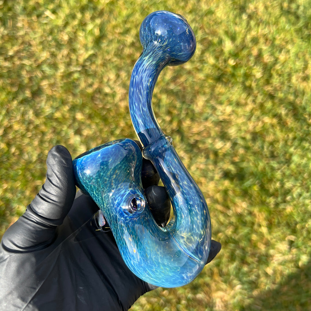 Blue Moon Opal Sherlock Glass Pipe Beezy Glass   