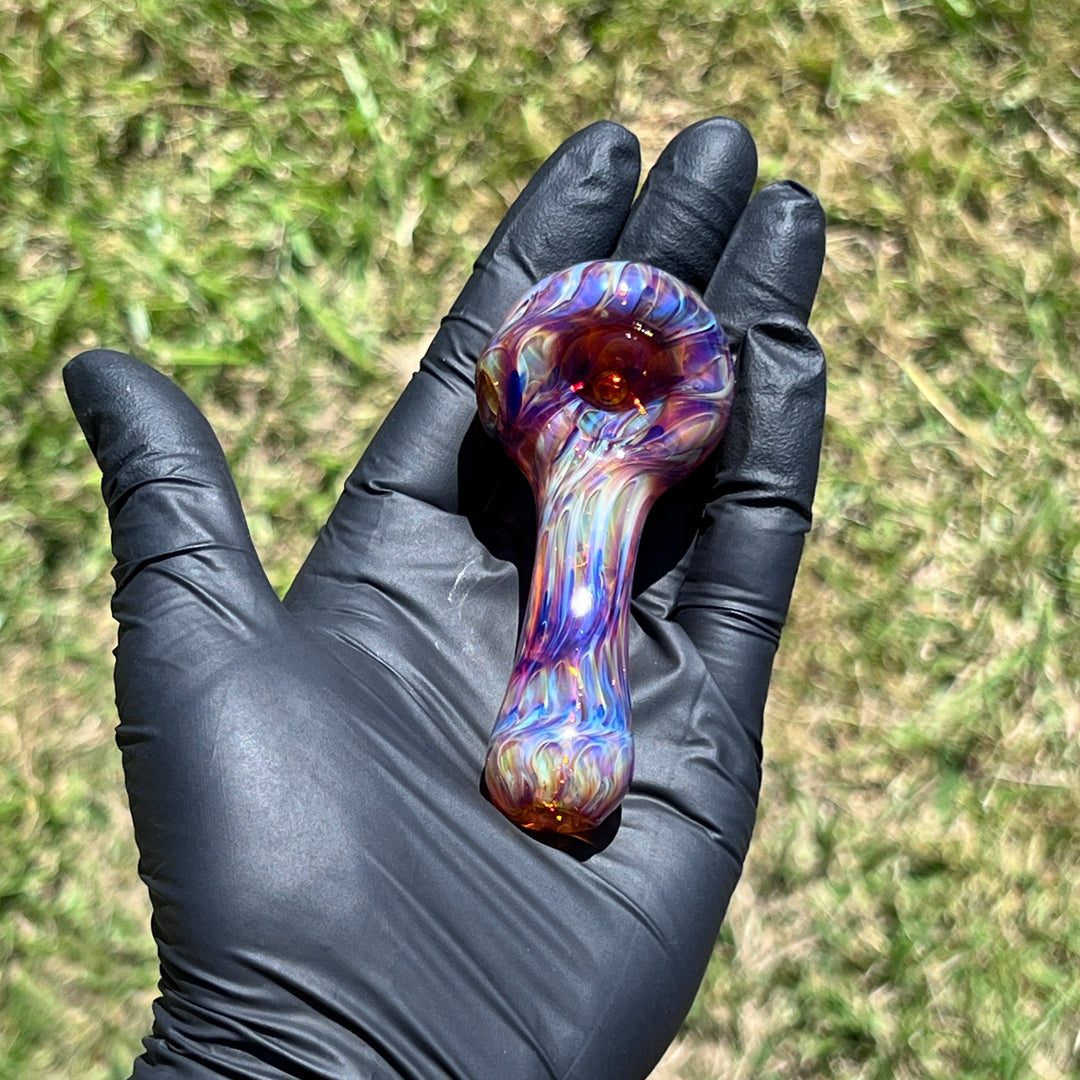 Multi-colored Purple Pipe Glass Pipe Jedi Glassworks   