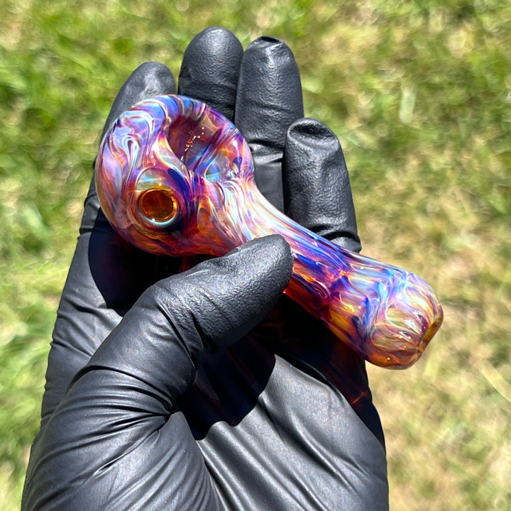 Multi-colored Purple Pipe Glass Pipe Jedi Glassworks   